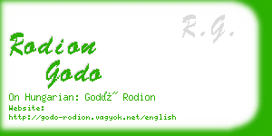 rodion godo business card